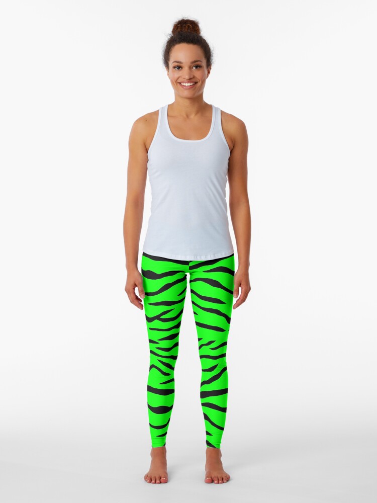 neon green and black leggings