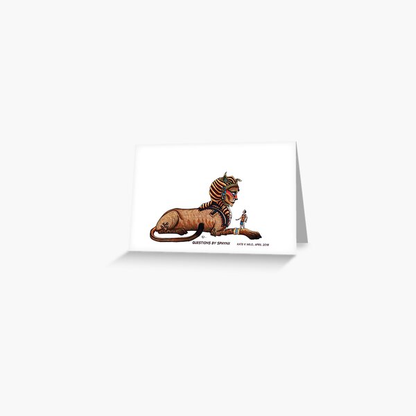 questions by sphynx Greeting Card