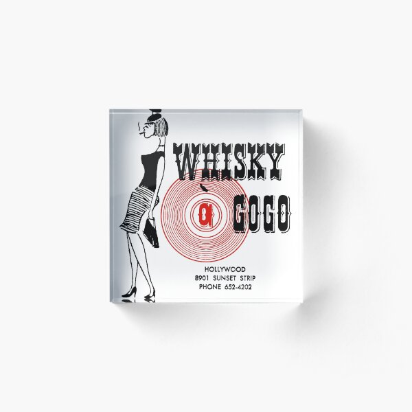 Whisky A Go-Go Vintage Poster Restoration | Digital Painting | Retro Band | Gig Poster Acrylic Block