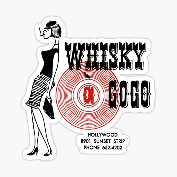 Whisky A Go-Go Vintage Poster Restoration | Digital Painting | Retro Band | Gig Poster Sticker