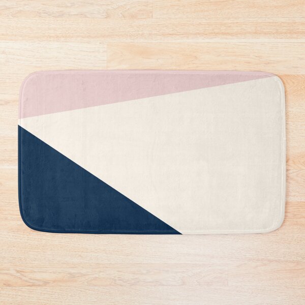 Item preview, Jag, Minimalist Angled Geometric Color Block in Navy Blue, Blush Pink, and Off-White designed and sold by kierkegaard.