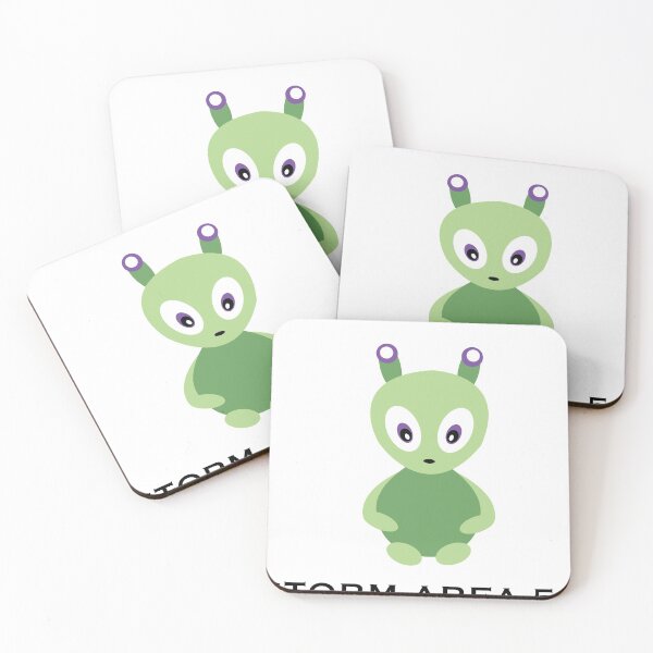 Item preview, storm area 51 ( fifty one ) cute  green alien  designed and sold by Kieran Segaloff.