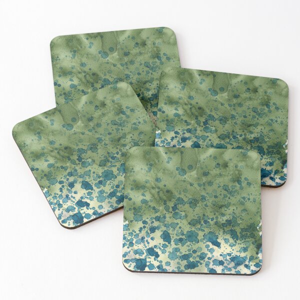 Item preview, Green and Blue Watercolor Texture Ombre designed and sold by PopwheelArt.