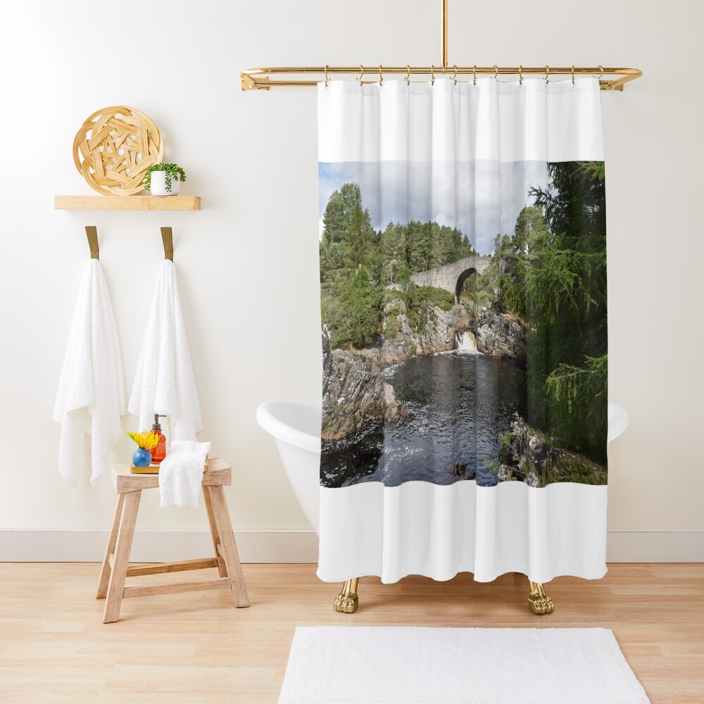 "Little Garve Bridge Wester Ross, Scotland" Shower Curtain for Sale