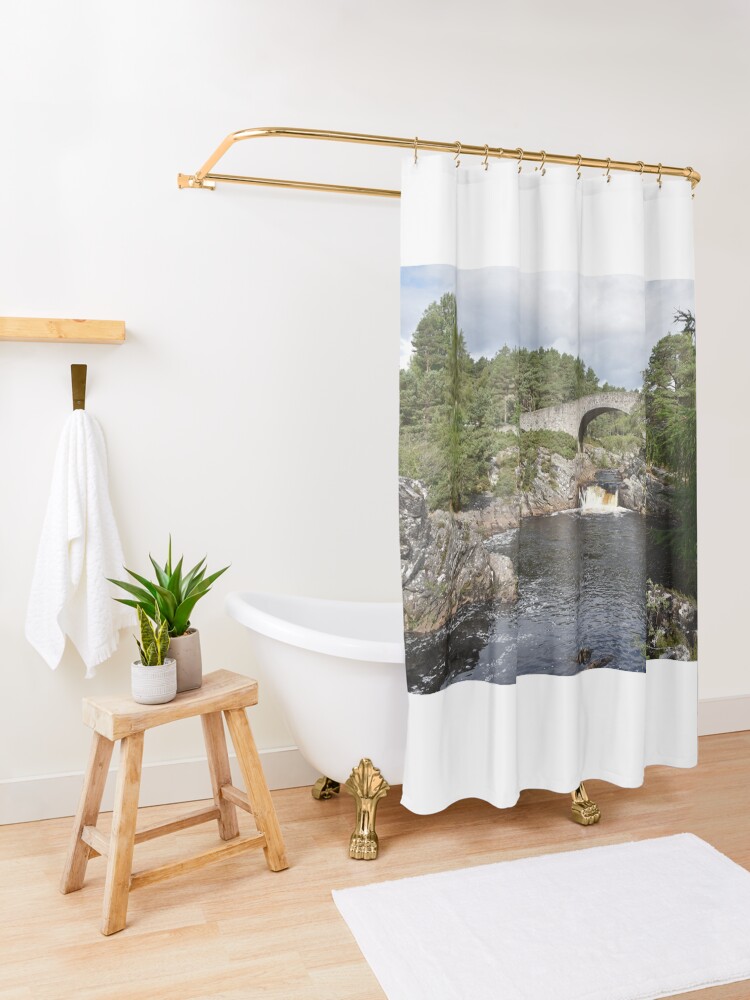 "Little Garve Bridge Wester Ross, Scotland" Shower Curtain for Sale