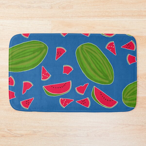 Item preview, Watermelon Pattern on Blue Background designed and sold by designcardinal.