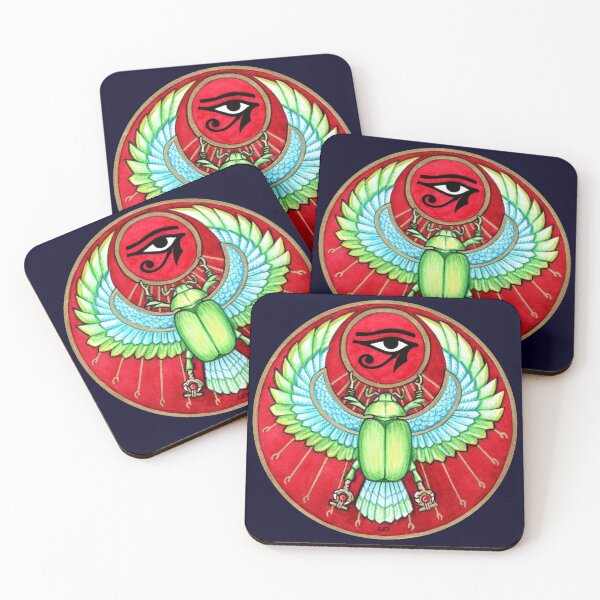 Item preview, Winged Scarab Holding Sun Disk Eye Of Ra designed and sold by Cleave.