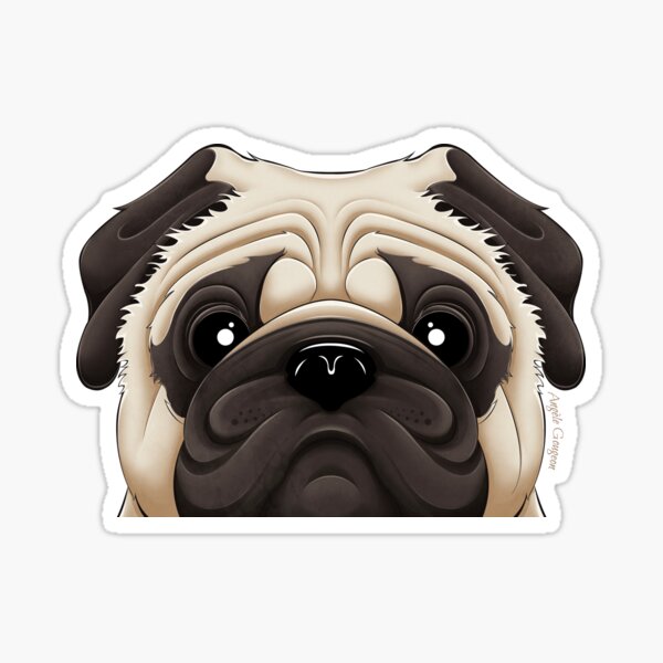 Pug Sticker Pug decal Funny pug decal Pug bumper sticker Car -  Portugal