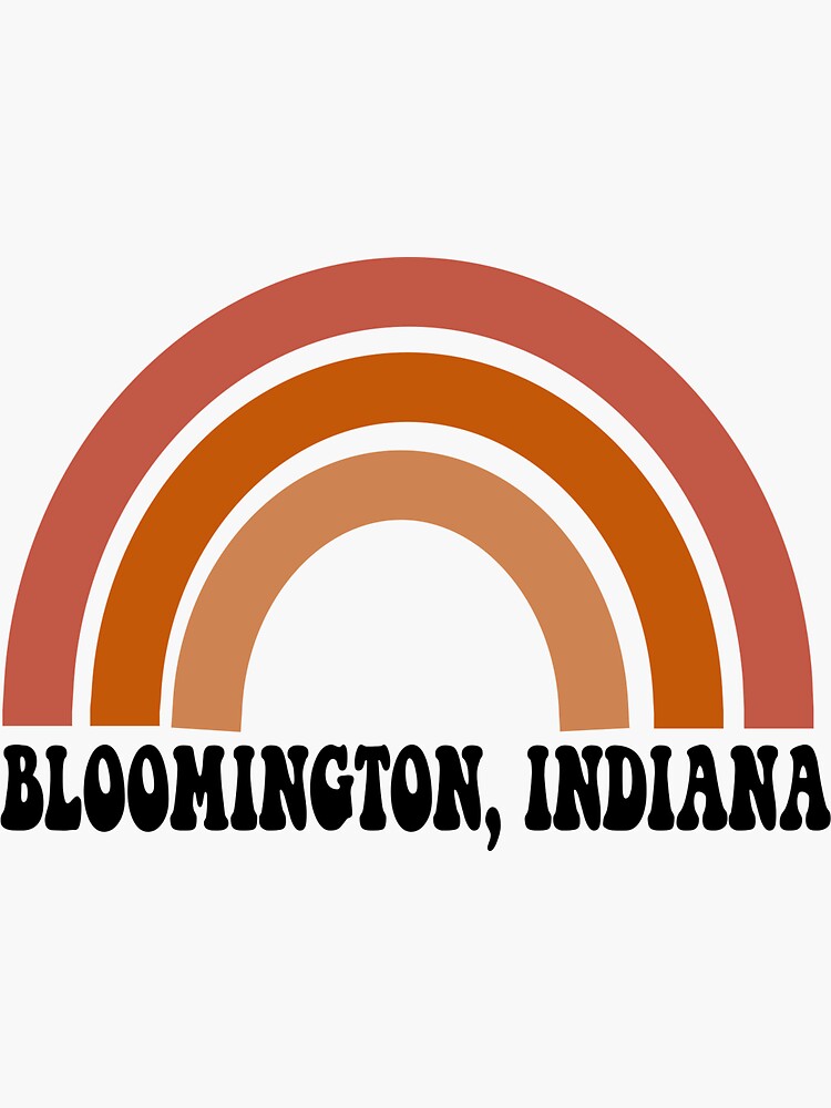 "bloomington indiana rainbow sticker" Sticker for Sale by taylorrenner