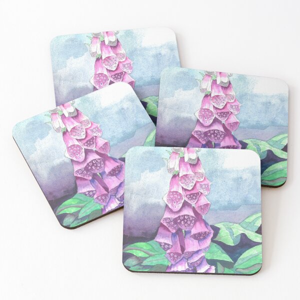 Item preview, Foxglove watercolour flower painting designed and sold by esvb.