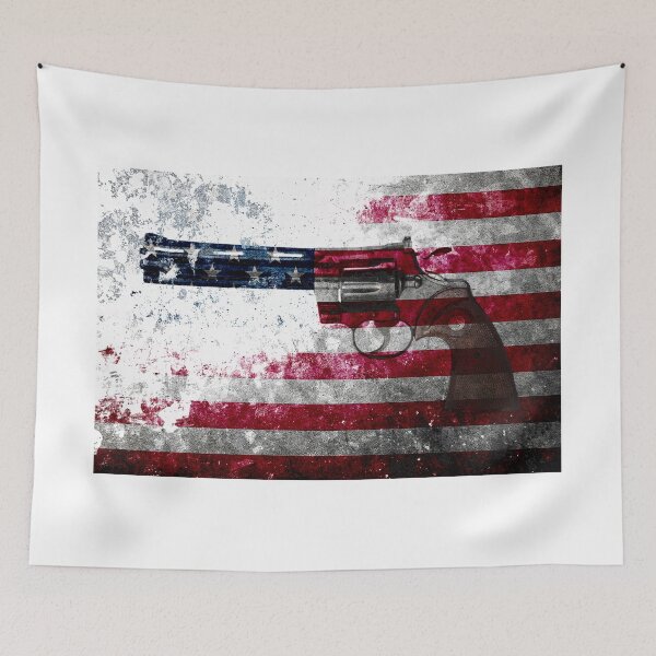 Item preview, Colt Python 357 Mag On American Flag designed and sold by MolonLabeArt.