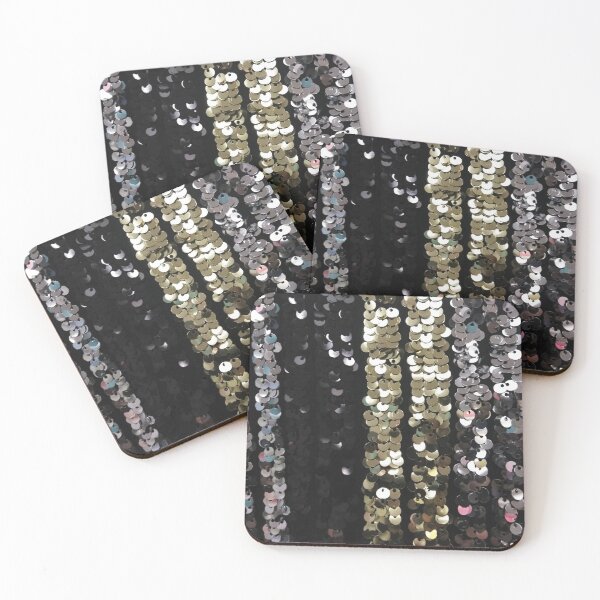 Item preview, Photographic Image of Sequins in Black, Gold and Silver designed and sold by CrazyCraftLady.