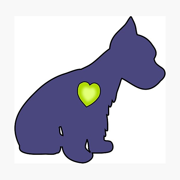 Item preview, Scotty dog with a heart designed and sold by Bug & Brush.