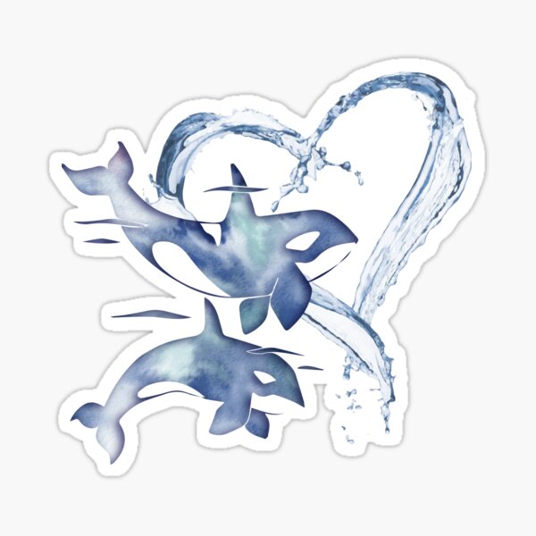 I Love Orca Whales Sticker