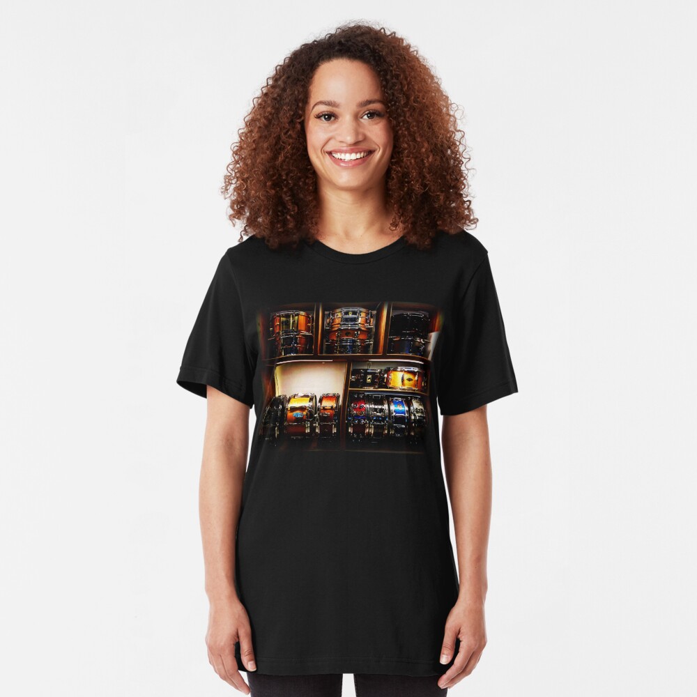 Pretty Snare Drums All In A Row Slim Fit T-Shirt