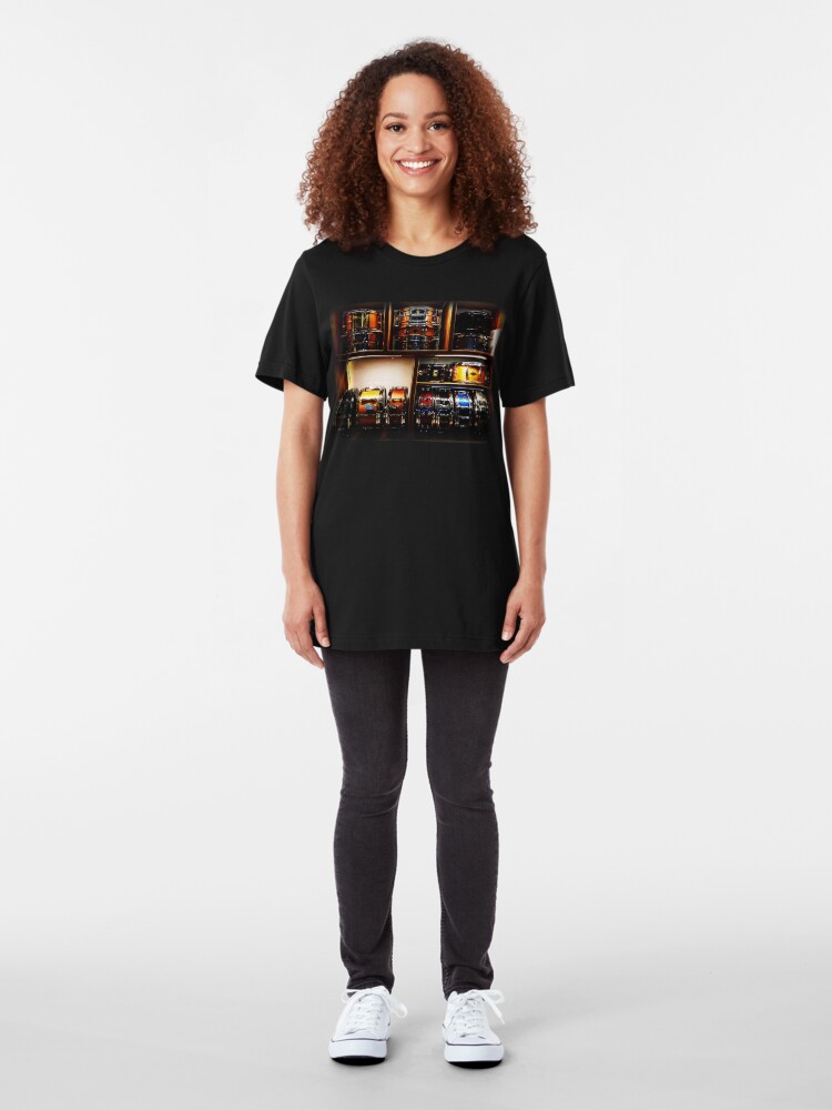 Alternate view of Pretty Snare Drums All In A Row Slim Fit T-Shirt