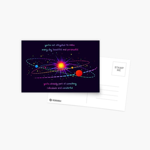 Item preview, "You're Already Part of Something Ridiculous and Wonderful" Solar System designed and sold by thelatestkate.