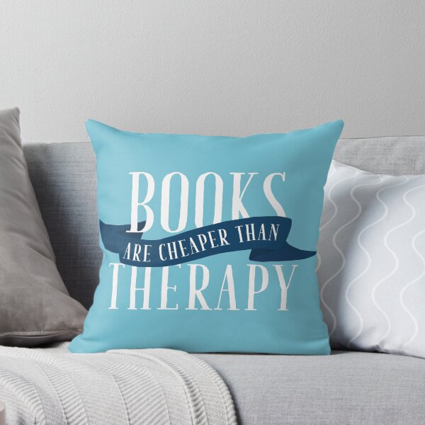 Item preview, Books Are Cheaper Than Therapy - Blue designed and sold by NextPageDesigns.