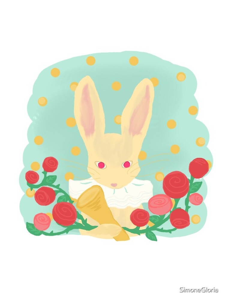 Thumbnail 4 of 4, iPhone Case, White Rabbit Roses designed and sold by SimoneGloria.