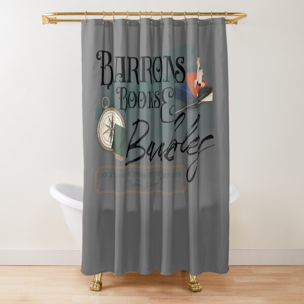 Barrons Books & Baubles Shower Curtain