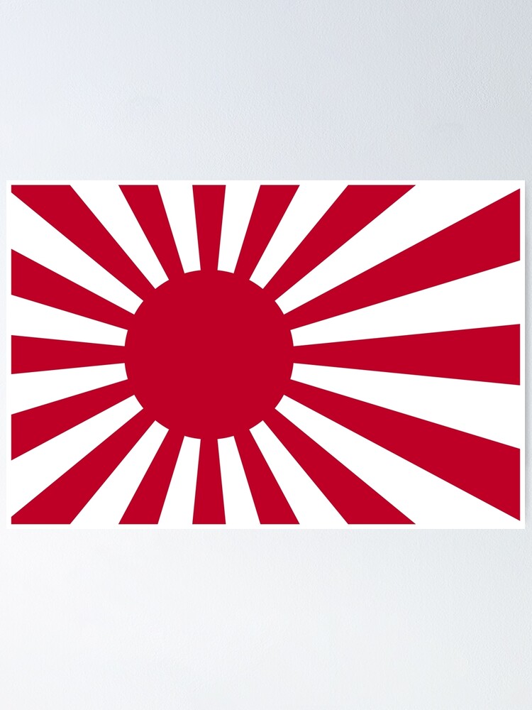 Rising Sun Flag 旭日旗 Poster By Tokyoflagstore Redbubble