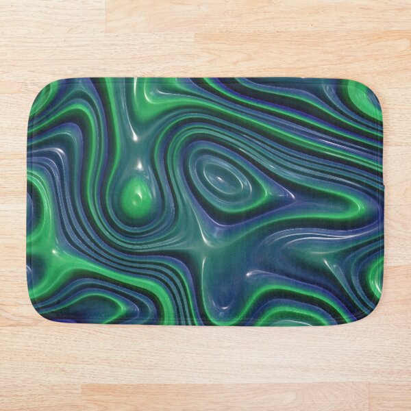 Item preview, Líquido moderno azul verde 3D patrón de remolinos designed and sold by LC Graphic Design Studio.