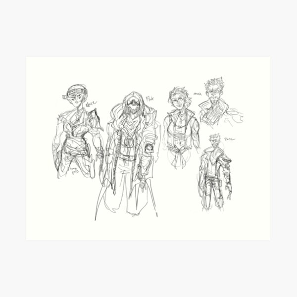 Borderlands 3 Studies Art Print