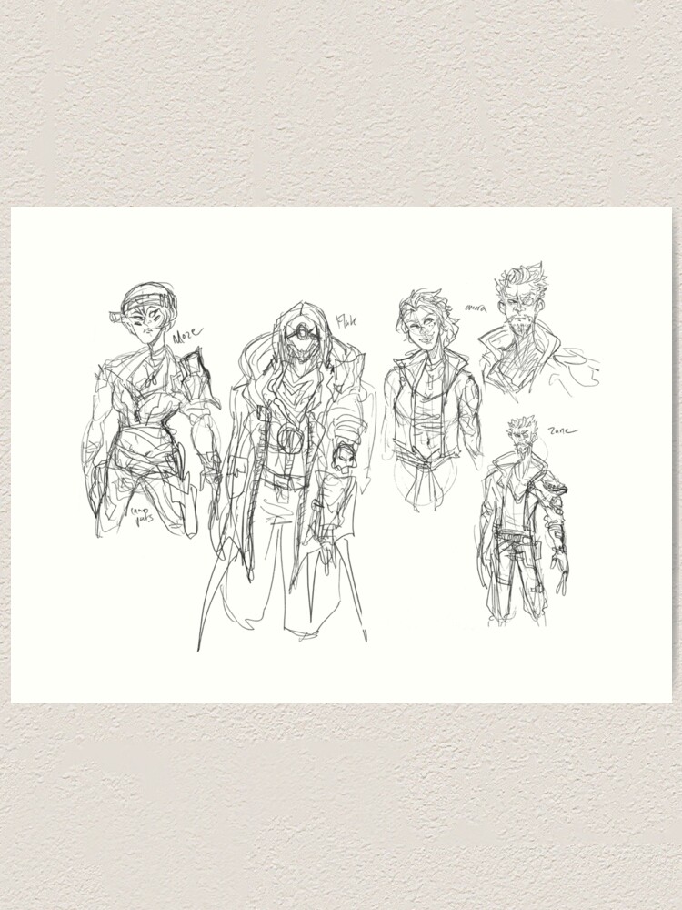 Alternate view of Borderlands 3 Studies Art Print