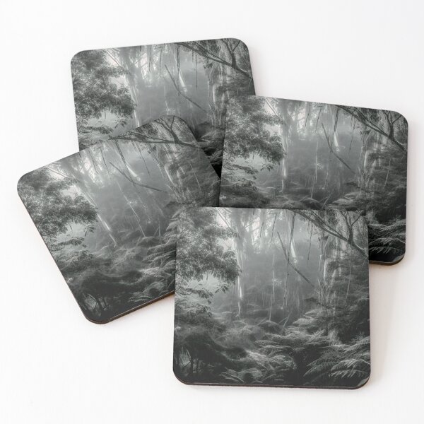 Item preview, Ferns In The Mist # 5 Black and White - Leura NSW Australia - Blue Mountains World Heritage Area designed and sold by Salieri1627.