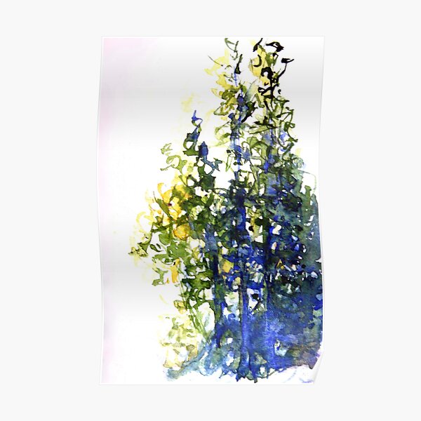 Cottonwood Trees in watercolor by CheyAnne Sexton Poster