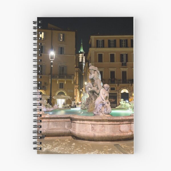 Item preview, Fountain of Neptune in the Piazza Navona at night - Rome, Italy designed and sold by Ulysse Pixel.