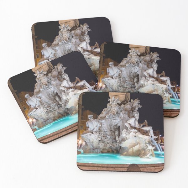 Item preview, Four Rivers Fountain at night on Piazza Navona - Rome, Italy designed and sold by Ulysse Pixel.