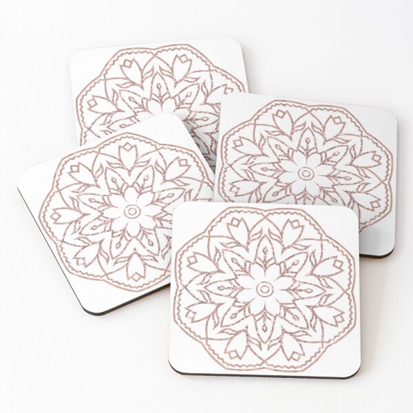 Item preview, Rose gold glittering blush mandala II designed and sold by peggieprints.