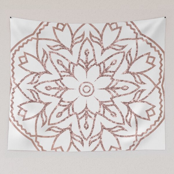 Item preview, Rose gold glittering blush mandala II designed and sold by peggieprints.