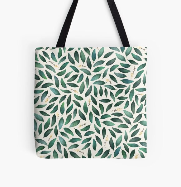 Vista previa del artículo con la obra «Hojas de acuarela con flores.», diseñado y vendido por HannaPaulina.