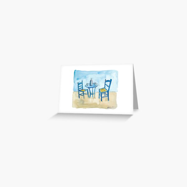 Item preview, Blue chairs Table, Sunset and Paradise Dreams designed and sold by artshop77.