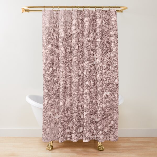 Rose gold glitter dust II Shower Curtain