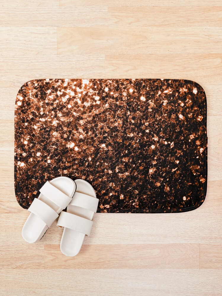 brown bath mat