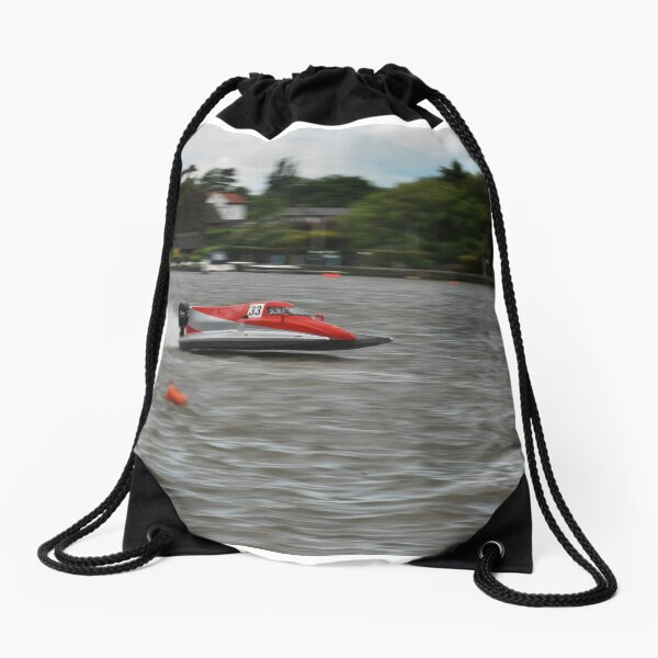 Powerboat Racing at Oulton Broad - Formula Grand Prix Drawstring Bag