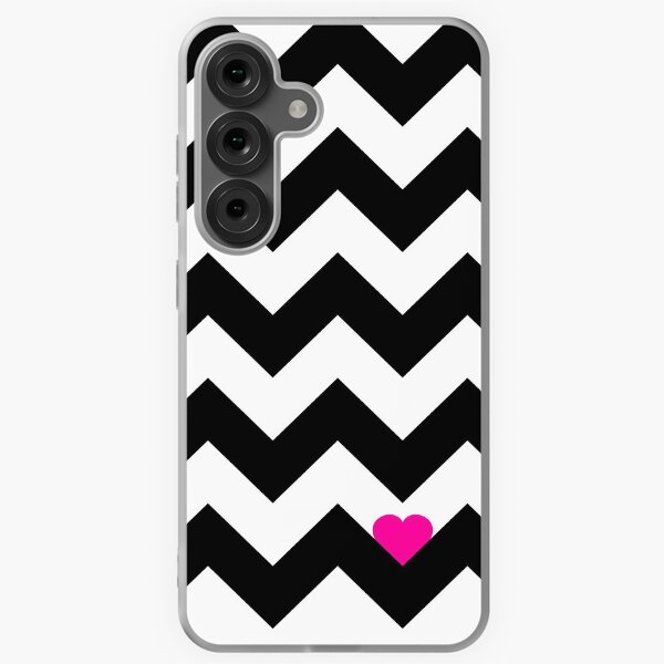 Heart & Chevron - Black/Pink Samsung Galaxy Soft Case