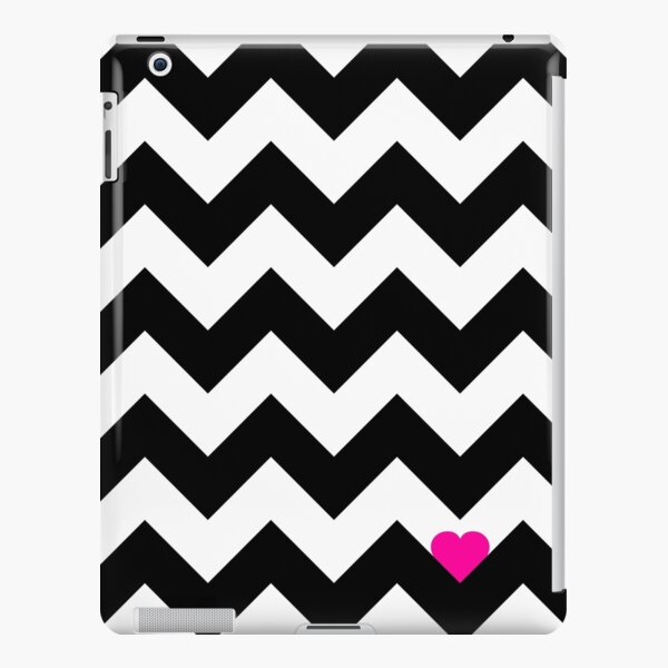 Heart & Chevron - Black/Pink Coque rigide iPad