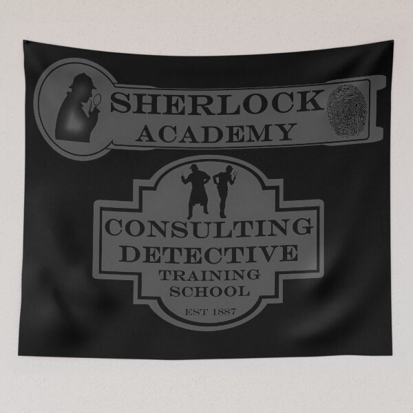 Item preview, Sherlock Academy - Consulting Detective Training School (Charcoal) designed and sold by CrimeLab.