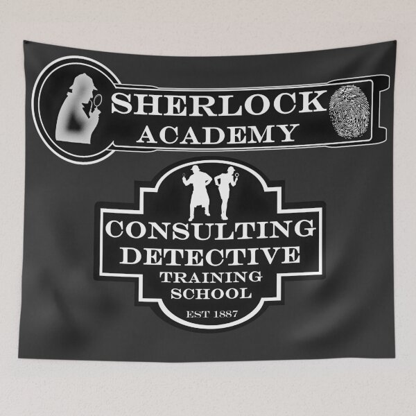 Item preview, Sherlock Academy - Consulting Detective Training School (Black&White) designed and sold by CrimeLab.