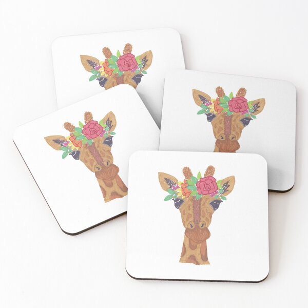 Item preview, Giraffe African Animal With Floral Crown designed and sold by HighArtDesigns.