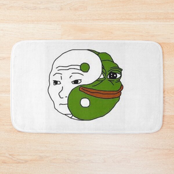 Item preview, yin yang wojak pepe designed and sold by MemeOfTheCrop.