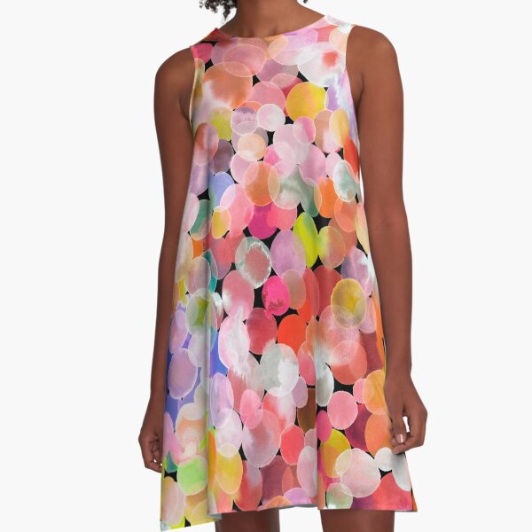 Candy watercolor dots A-Line Dress