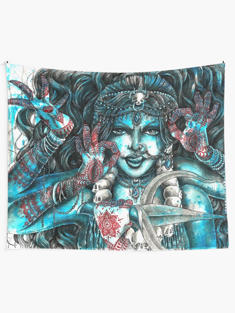 Tentures Deesse Kali Par Mialaia Redbubble