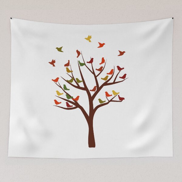 Item preview, Tree and Birds in Fall designed and sold by Vectorqueen.