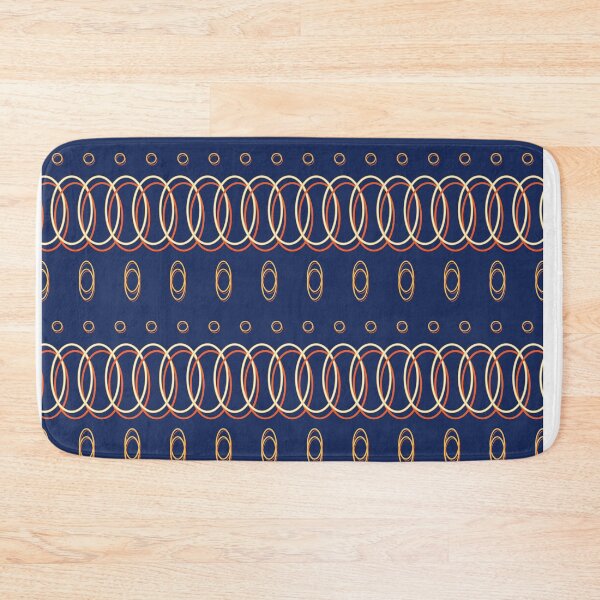 Item preview, Pattern - gold chains on a blue background designed and sold by prostorina.
