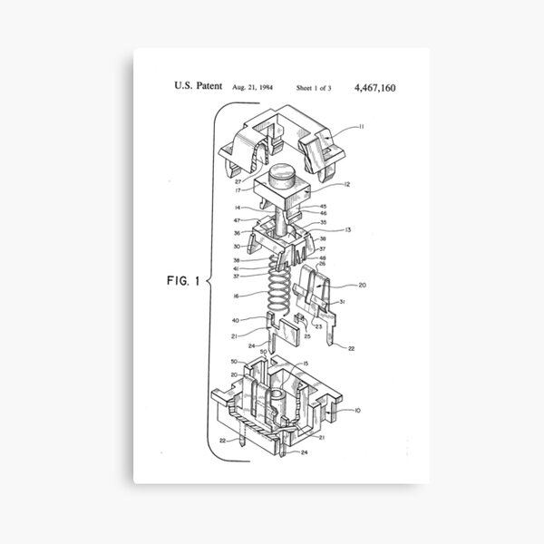 Cherry MX Patent Canvas Print
